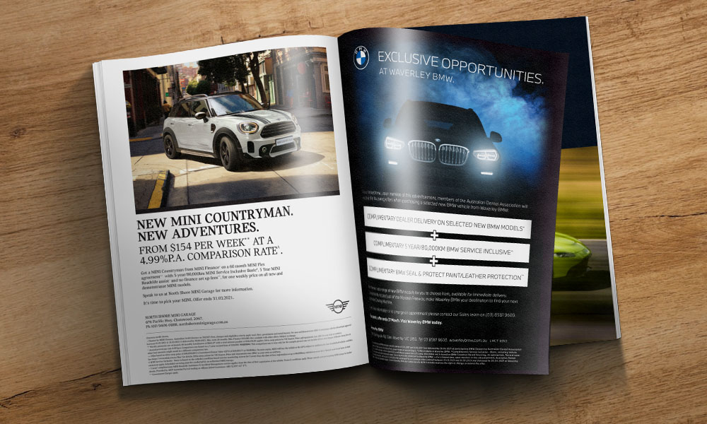 Mini BMW Magazine Graphic Design